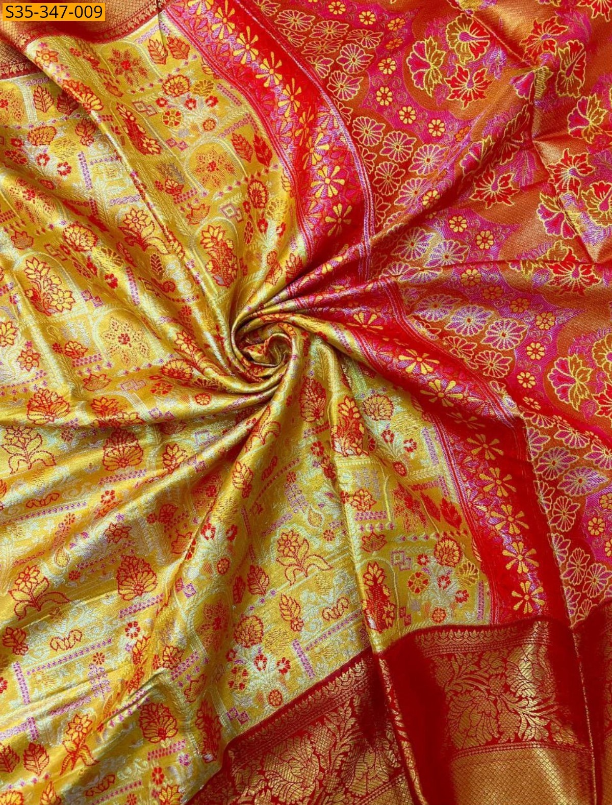 Red Kanjivaram Semi Silk Sarees