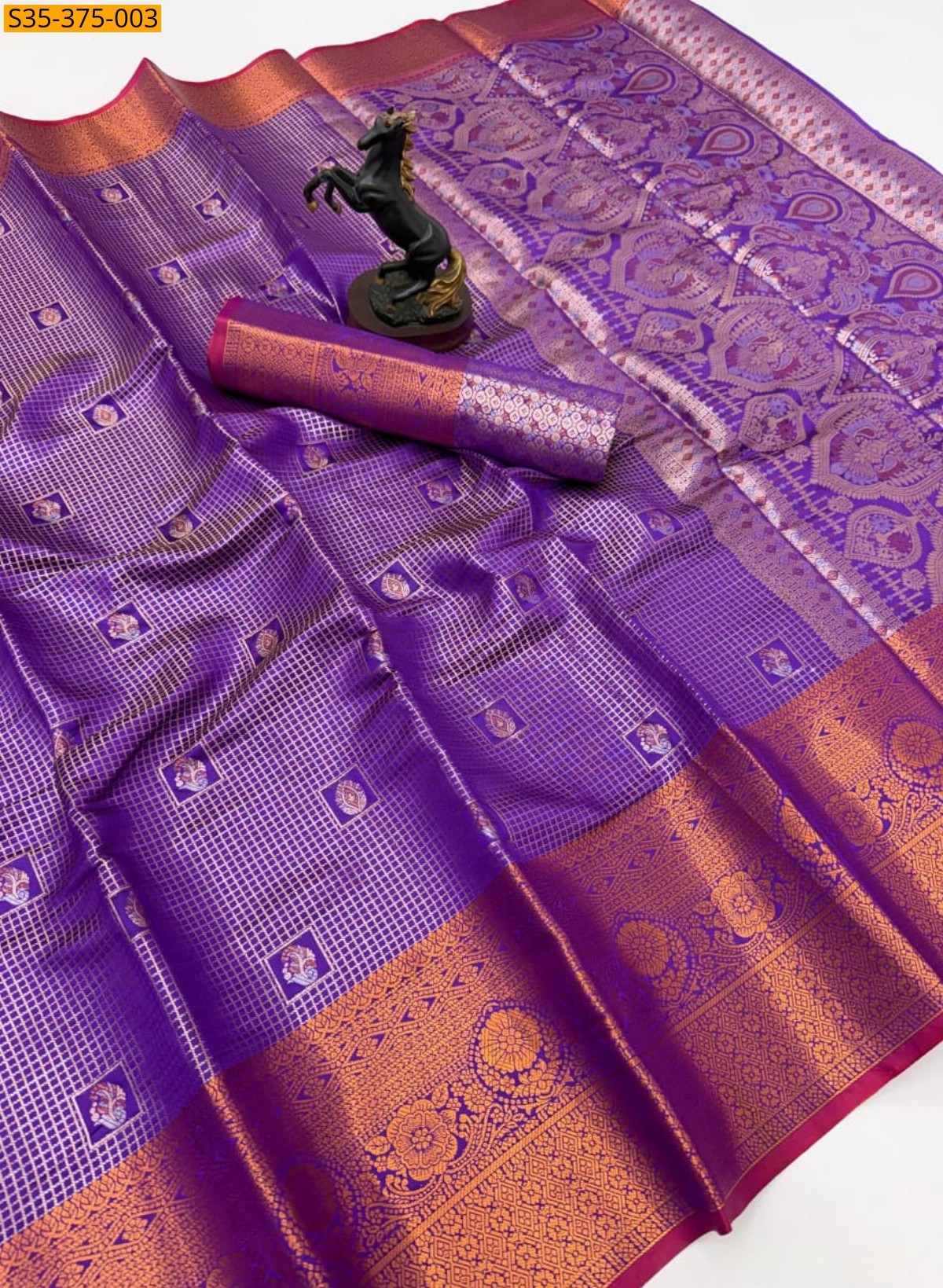Voilet Fancy Soft Silk Sarees