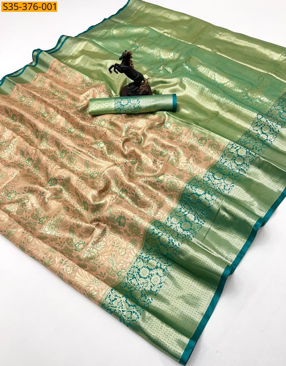 Peach Fancy Kanjivaram Silk Saree