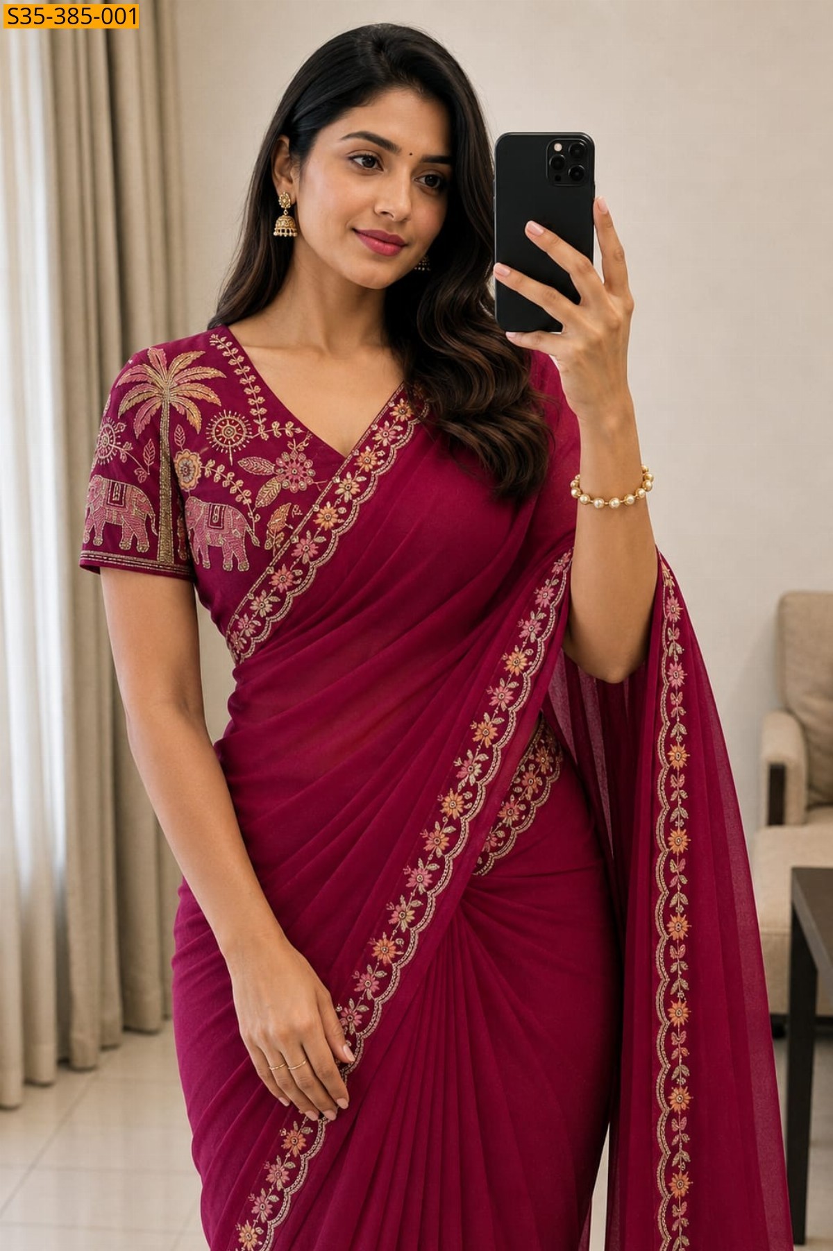 Fancy Star Georgette Saree