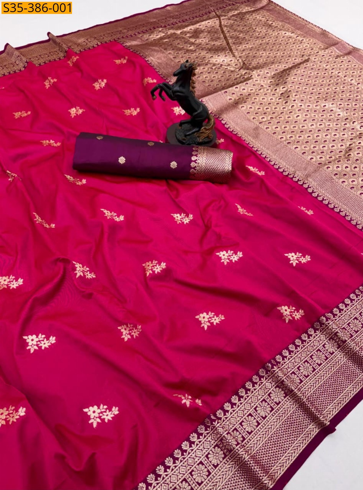 Pink Fancy banarasi silk saree