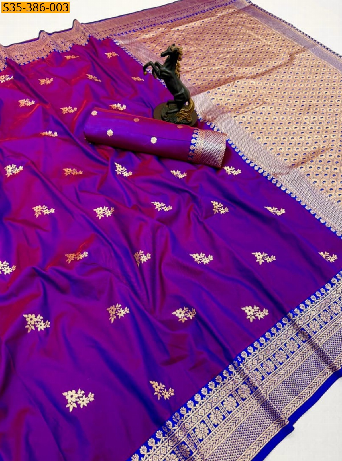 Magenta Fancy banarasi silk saree