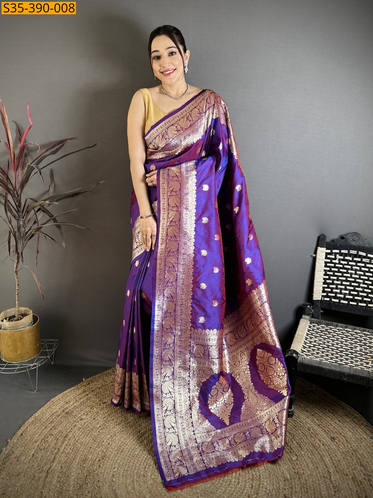 Violet Fancy banarasi silk saree saree