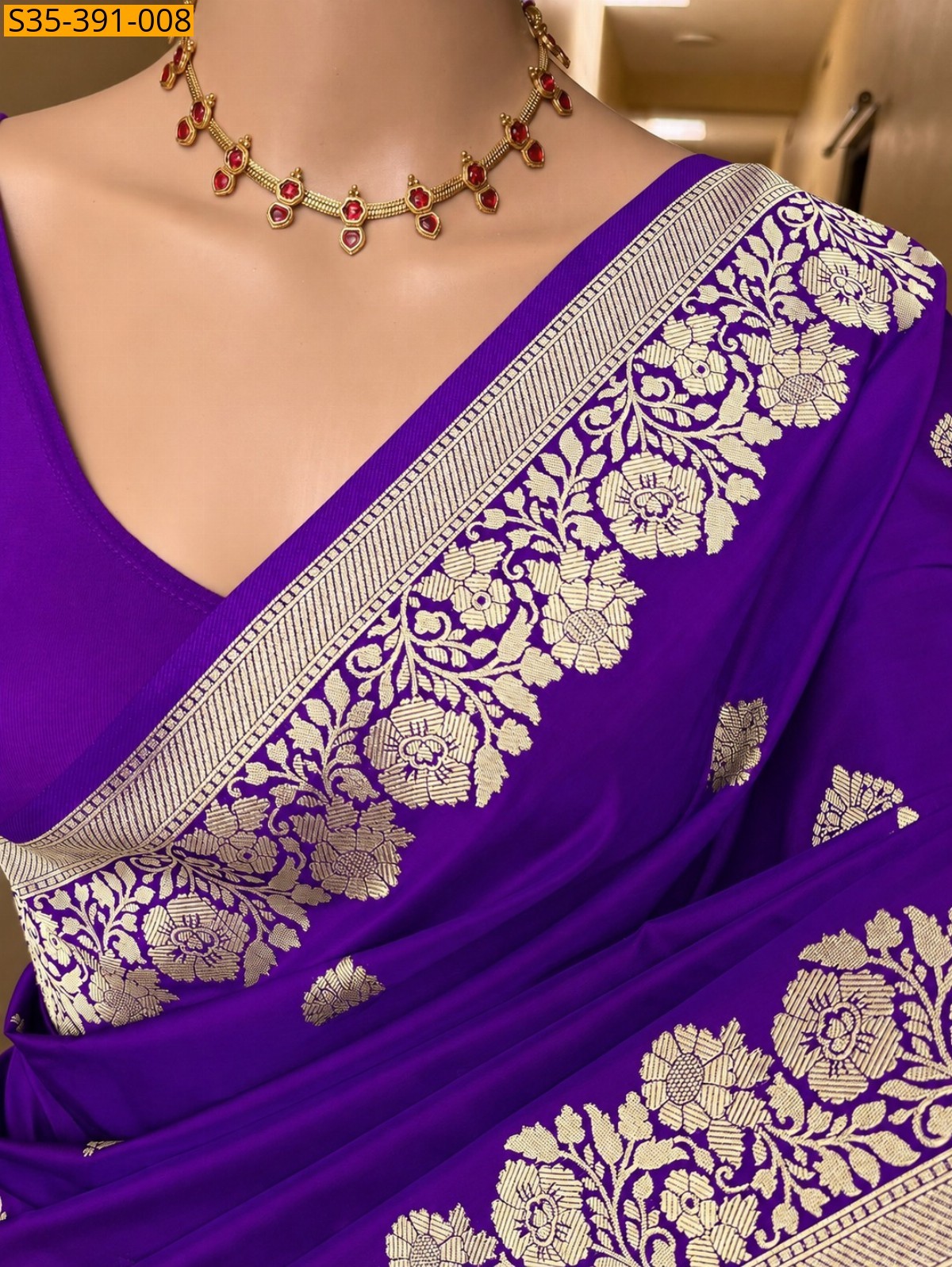Violet Fancy banarasi silk saree