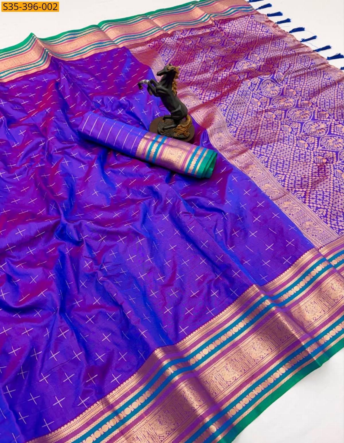 Blue Fancy Soft Silk Saree