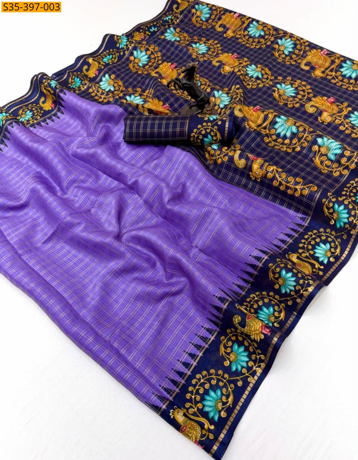Voilet Fancy Spice Silk Saree