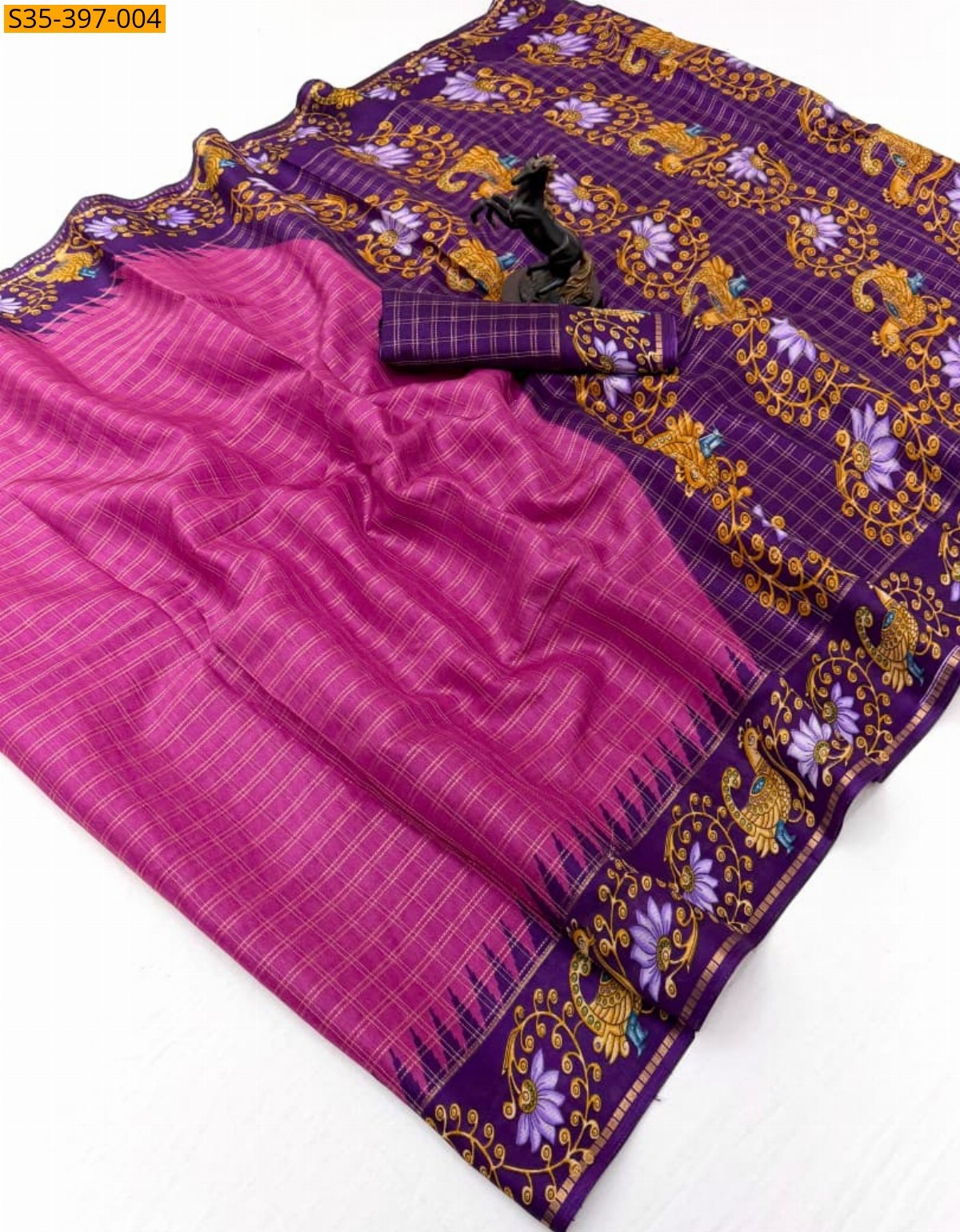 Pink Fancy Spice Silk Saree