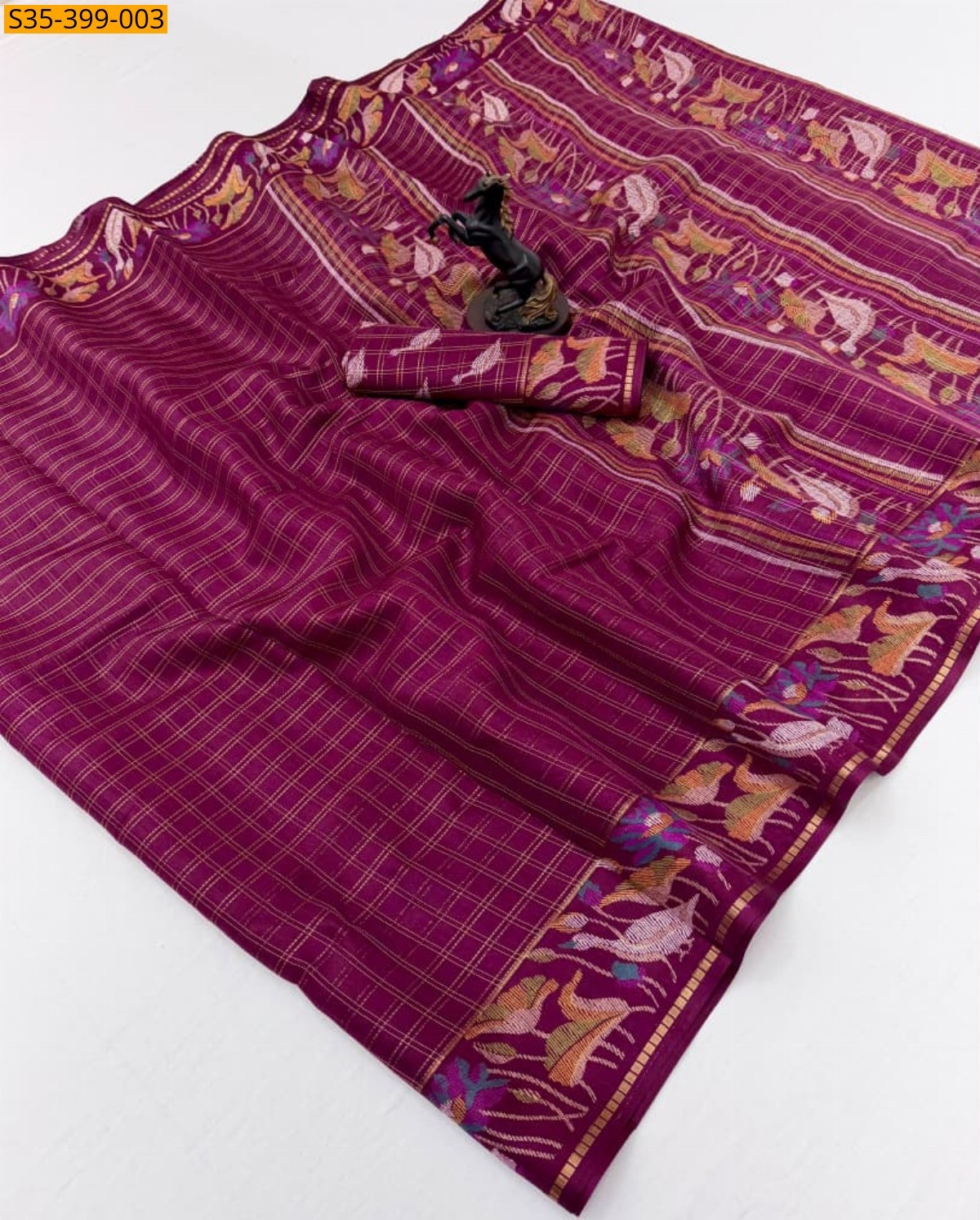 Magenta Fancy Spice Silk Saree