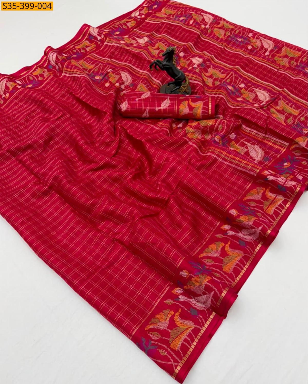 Red Fancy Spice Silk Saree