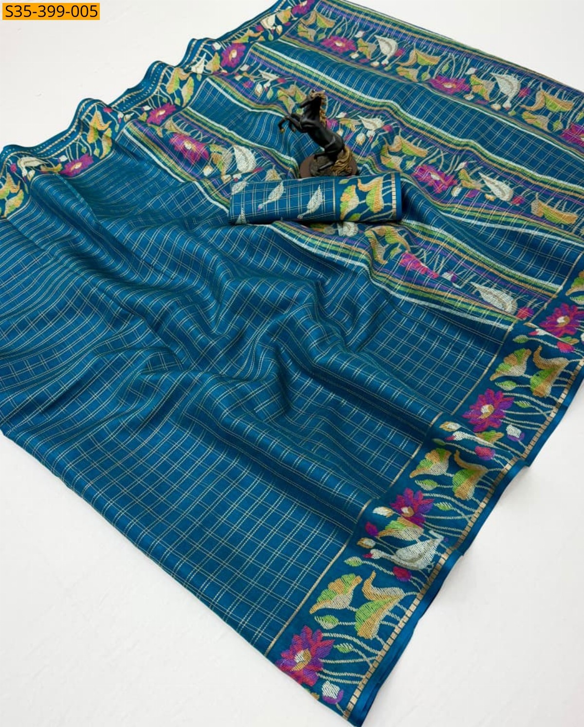 Blue Fancy Spice Silk Saree