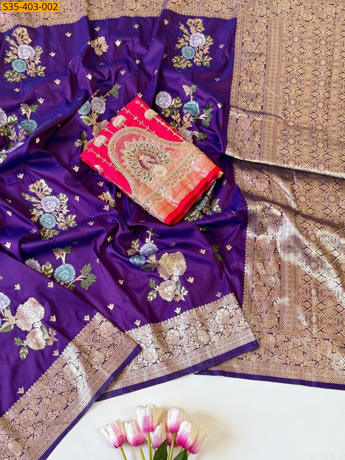 Violet Fancy Soft Silk Sarees