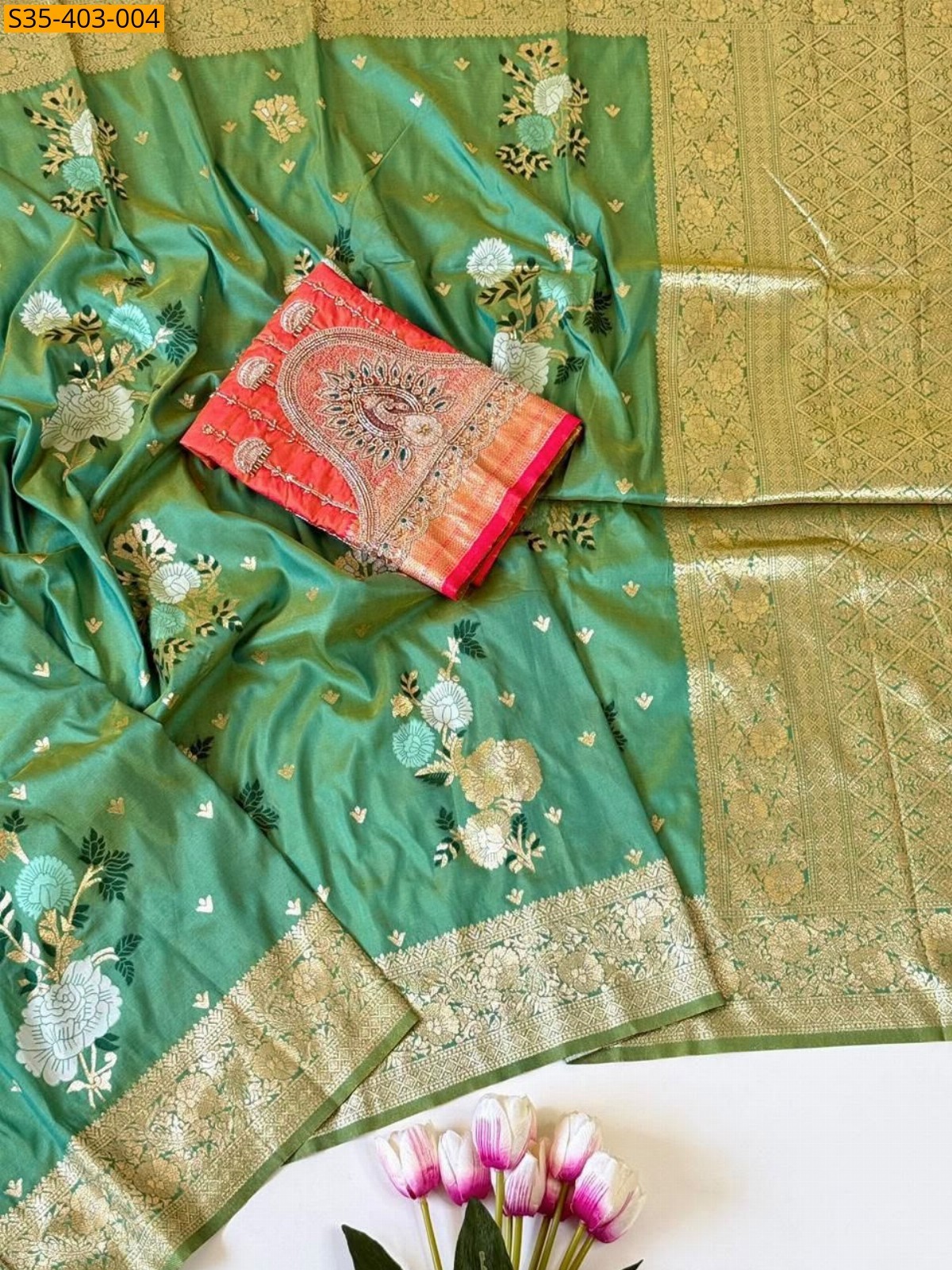 Green Fancy Soft Silk Sarees