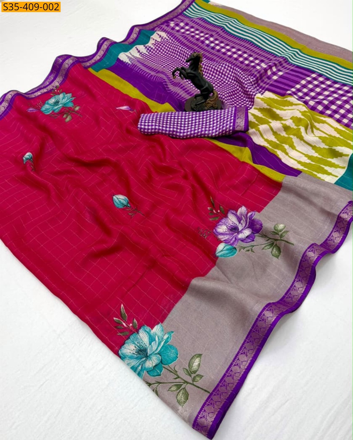 Pink Fancy Dola Silk Saree