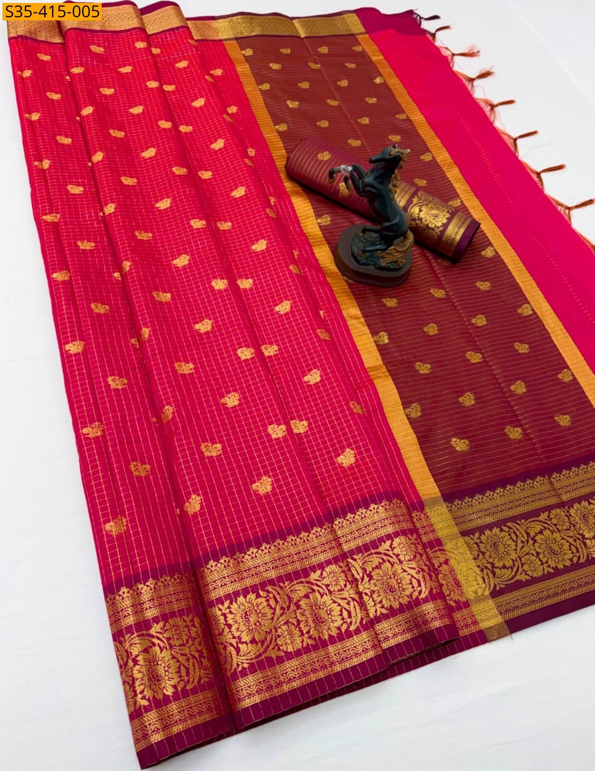 Pink Fancy Banarasi Katan Silk Saree
