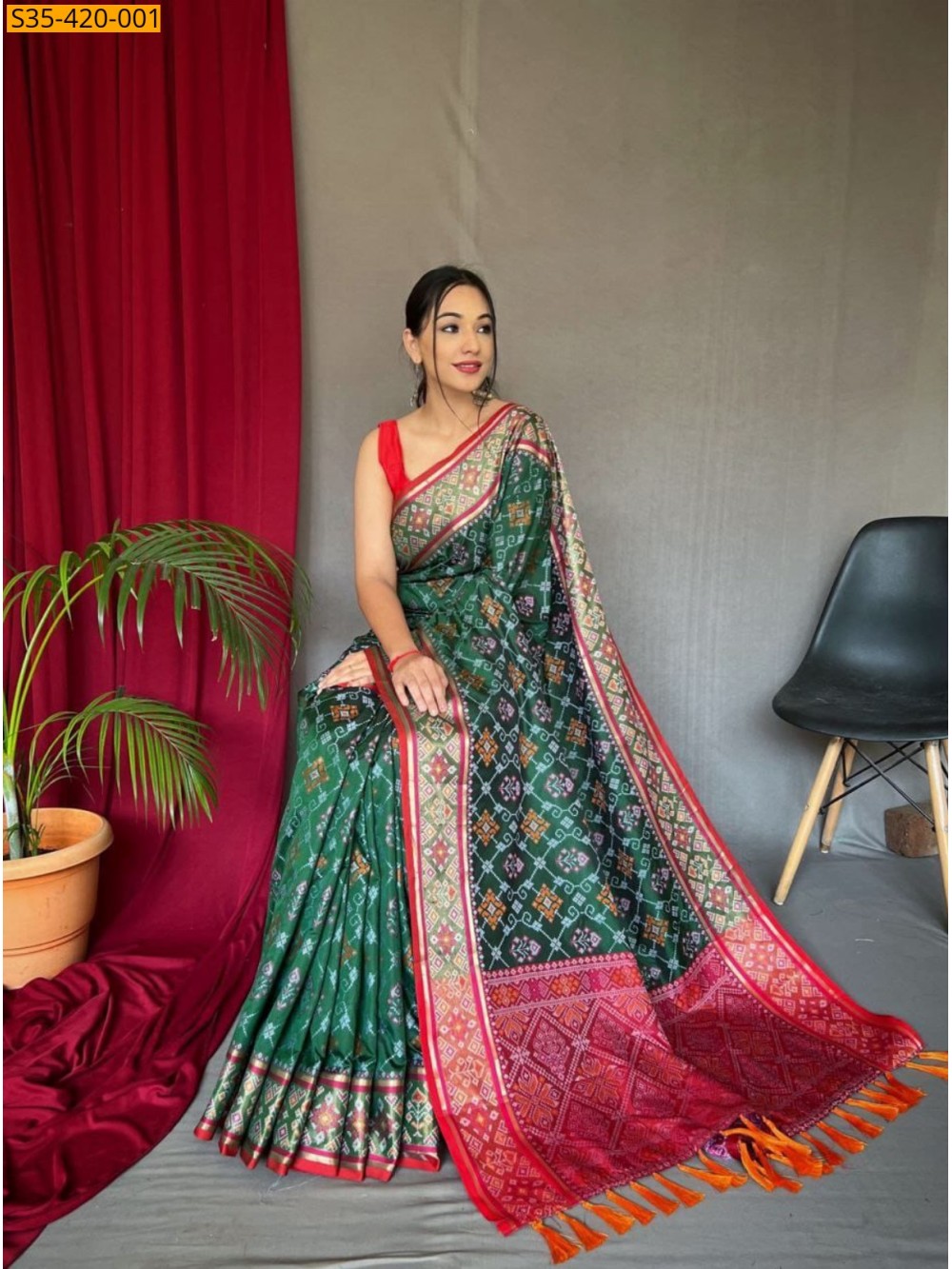 Fancy Soft Patola Weaving Sarees