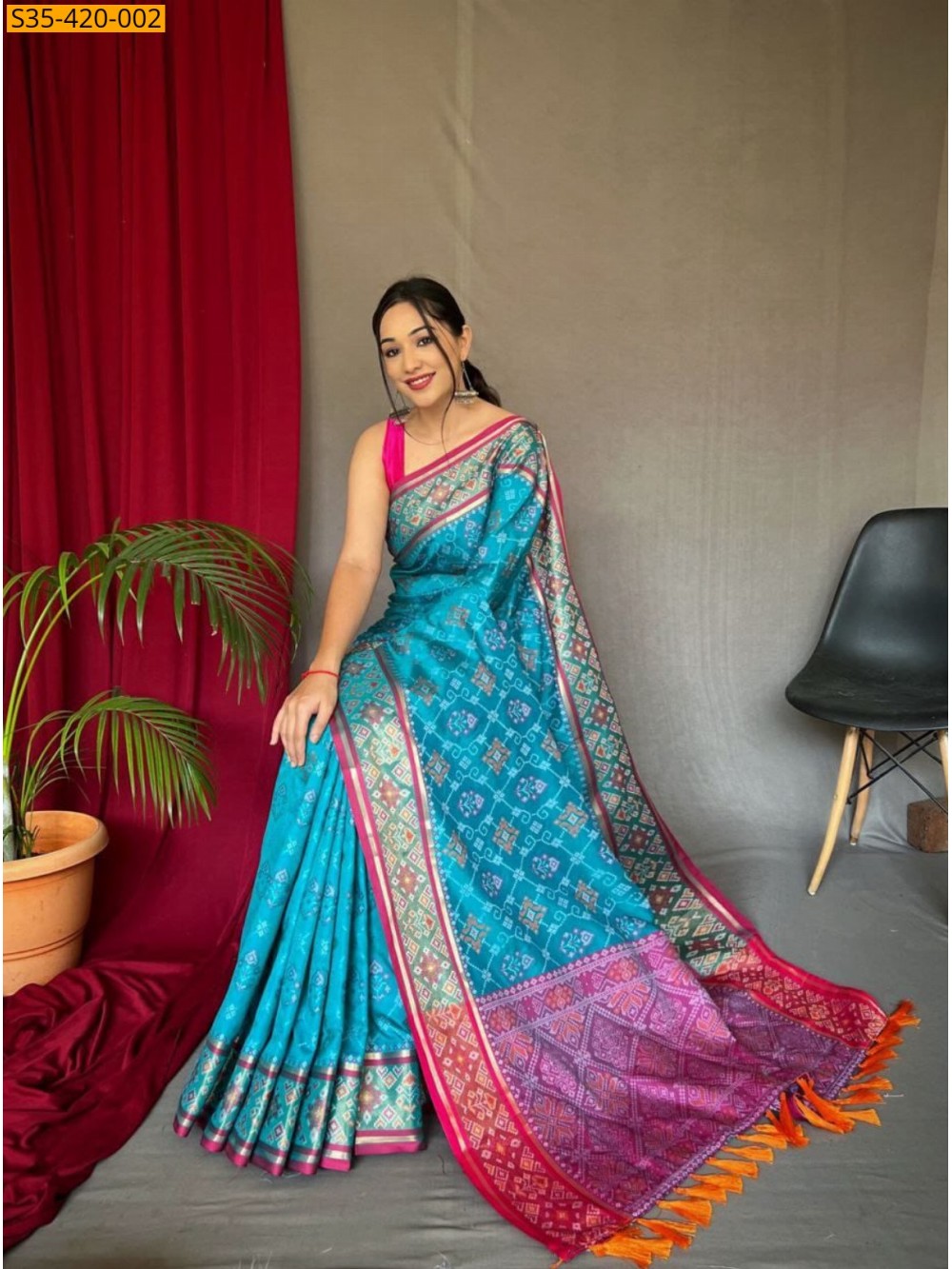 Fancy Soft Patola Weaving Sarees