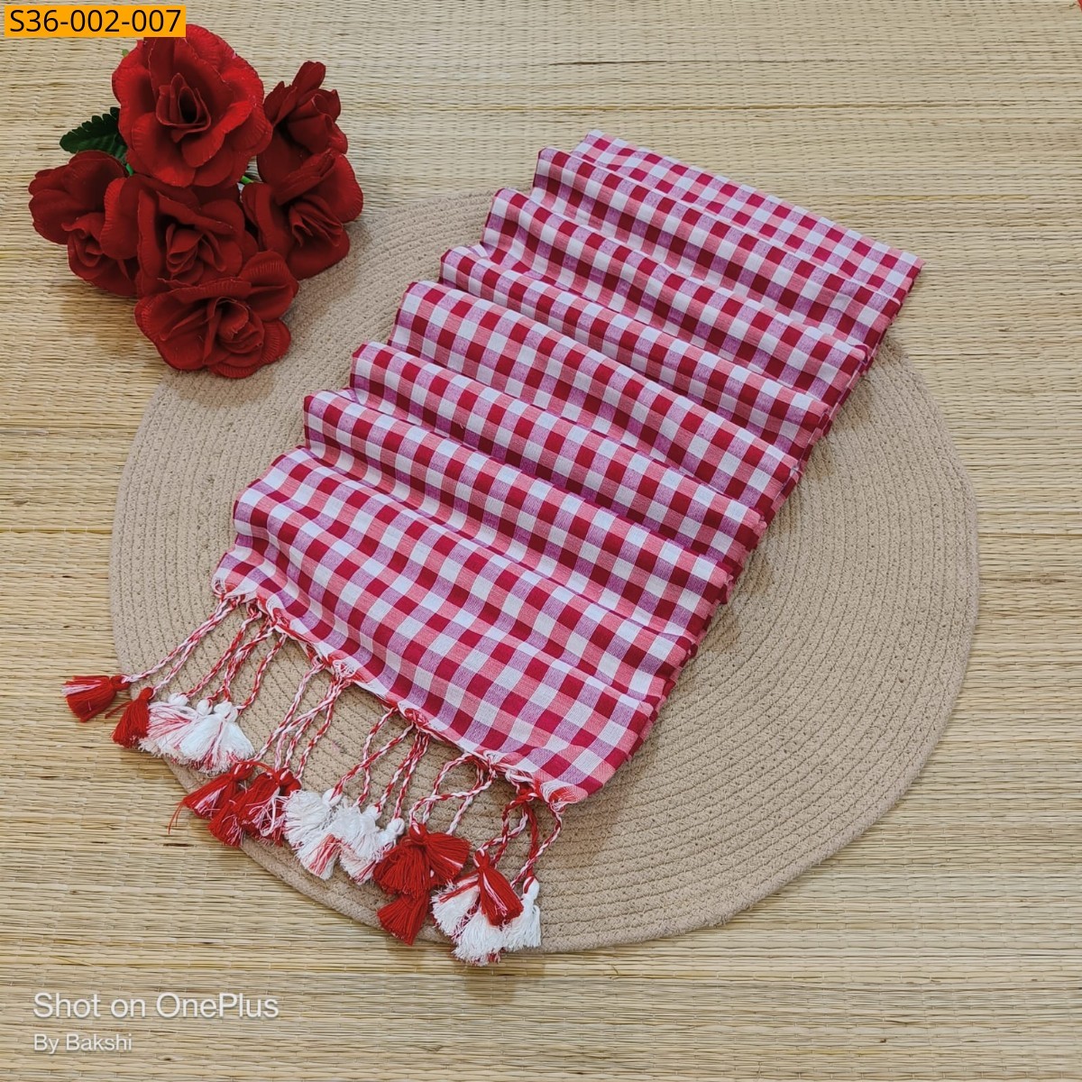 Meganta Fancy Khadi Cotton Saree
