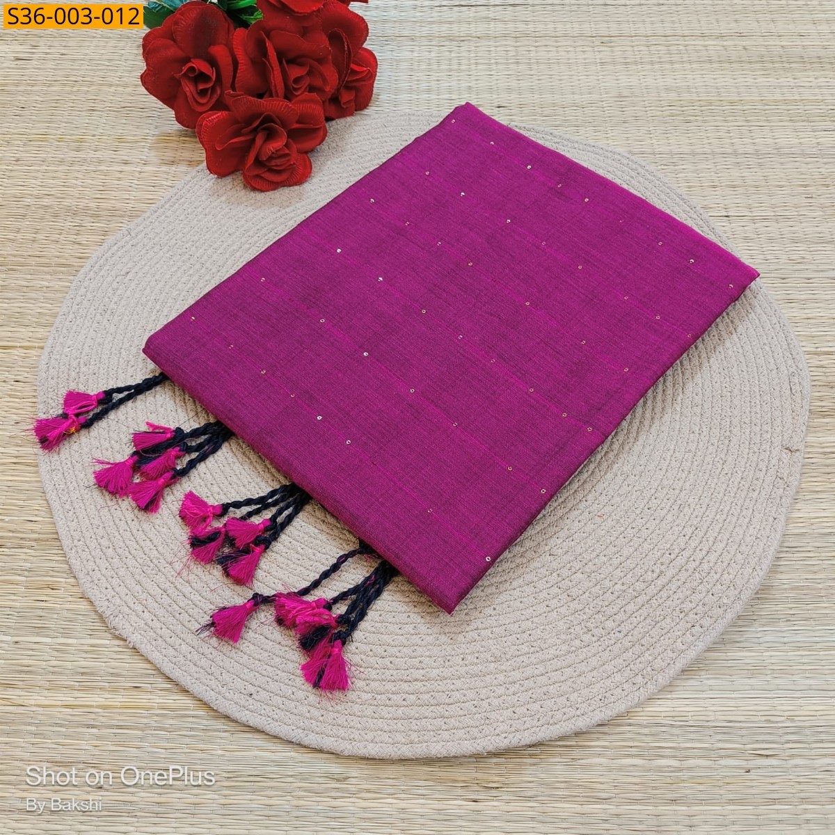 Pink Fancy Khadi Cotton Saree