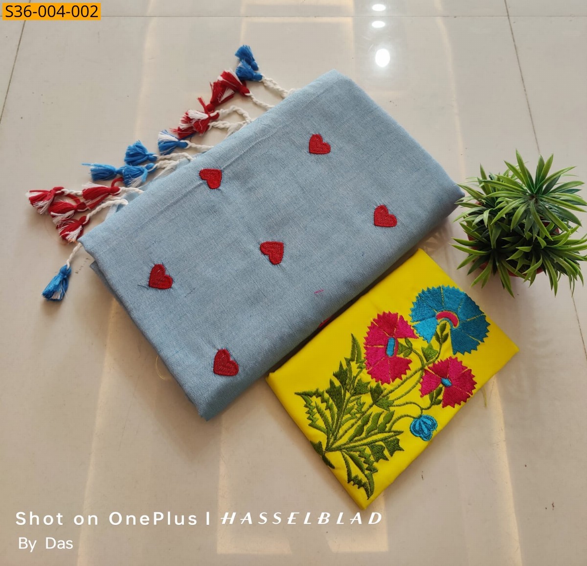 Grey Fancy Khadi Cotton Saree
