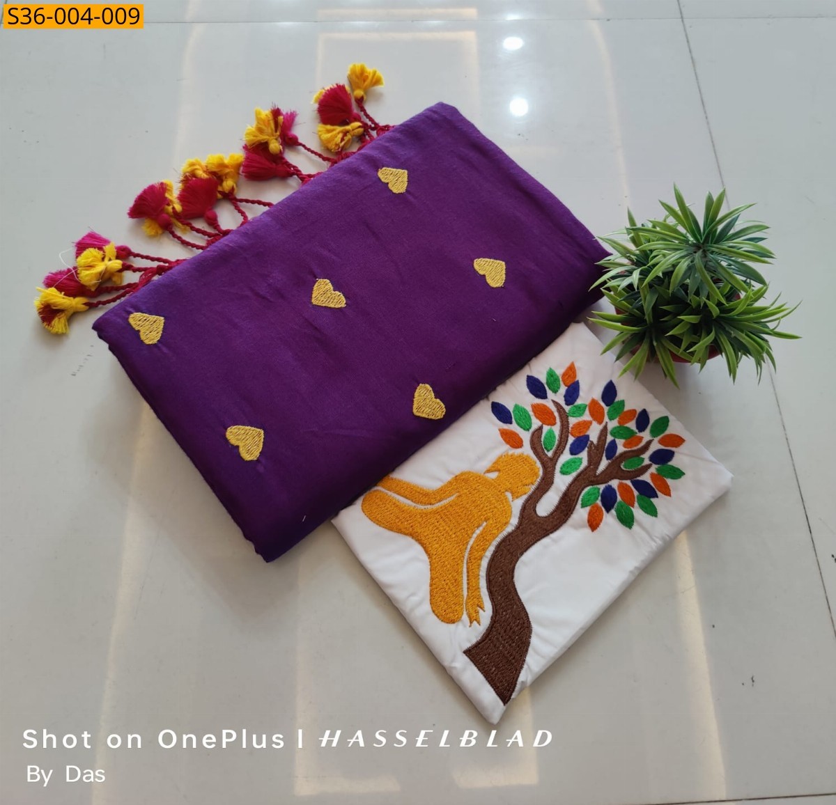 Meganta Fancy Khadi Cotton Saree