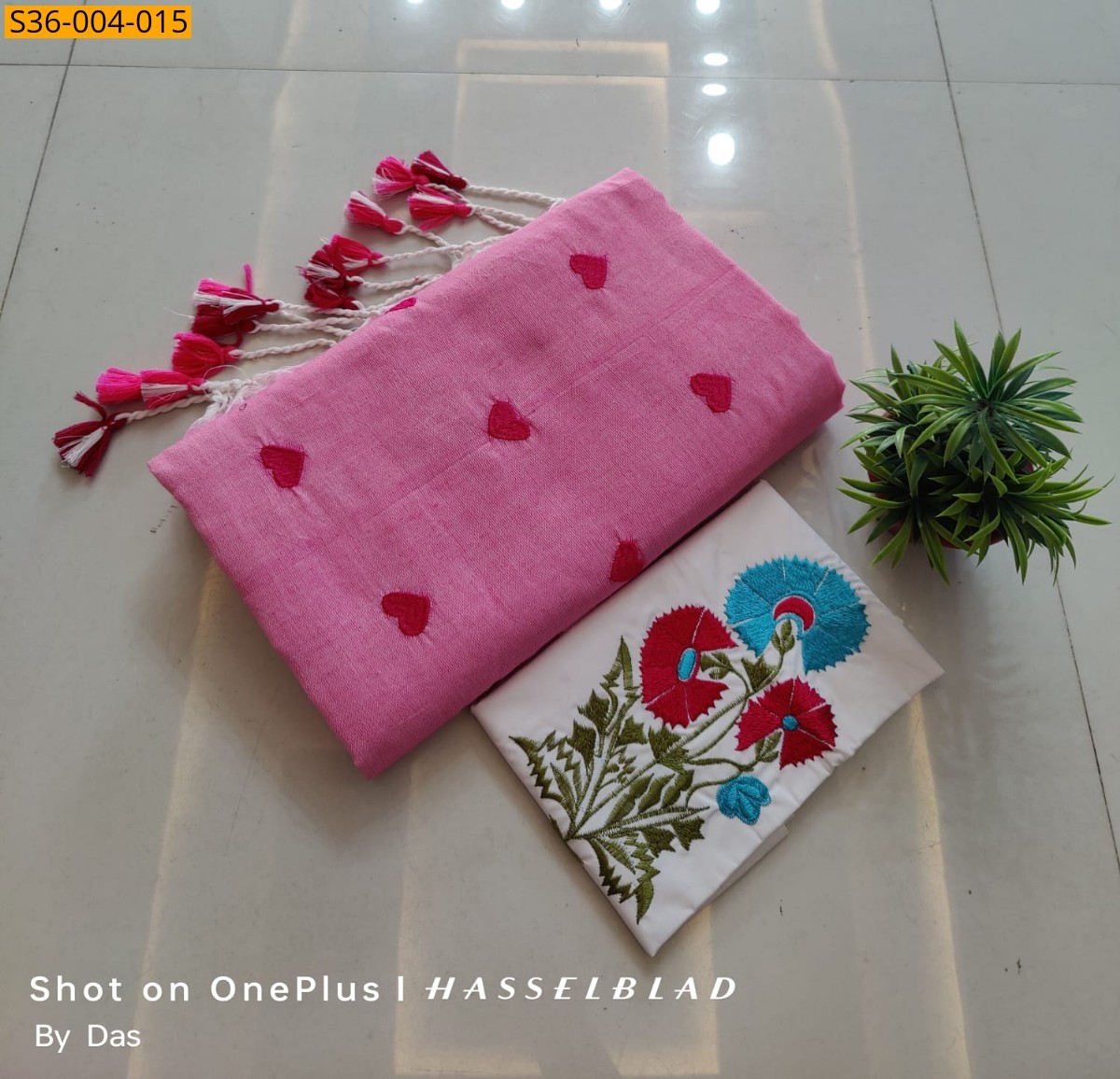 Pink Fancy Khadi Cotton Saree