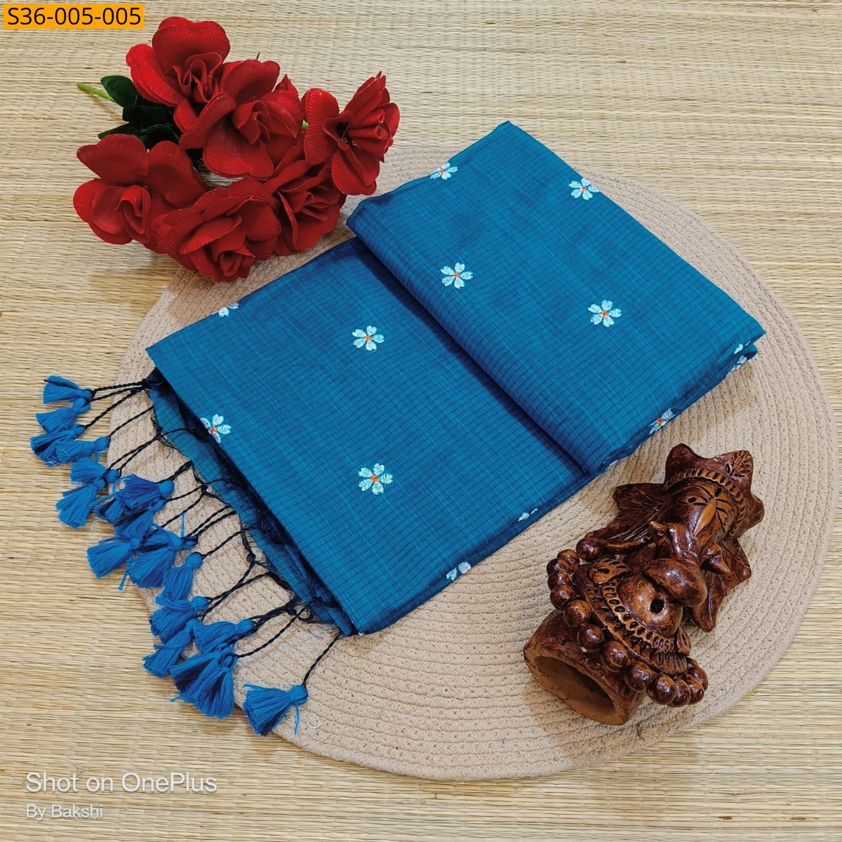 Blue Fancy Kota Cotton Saree