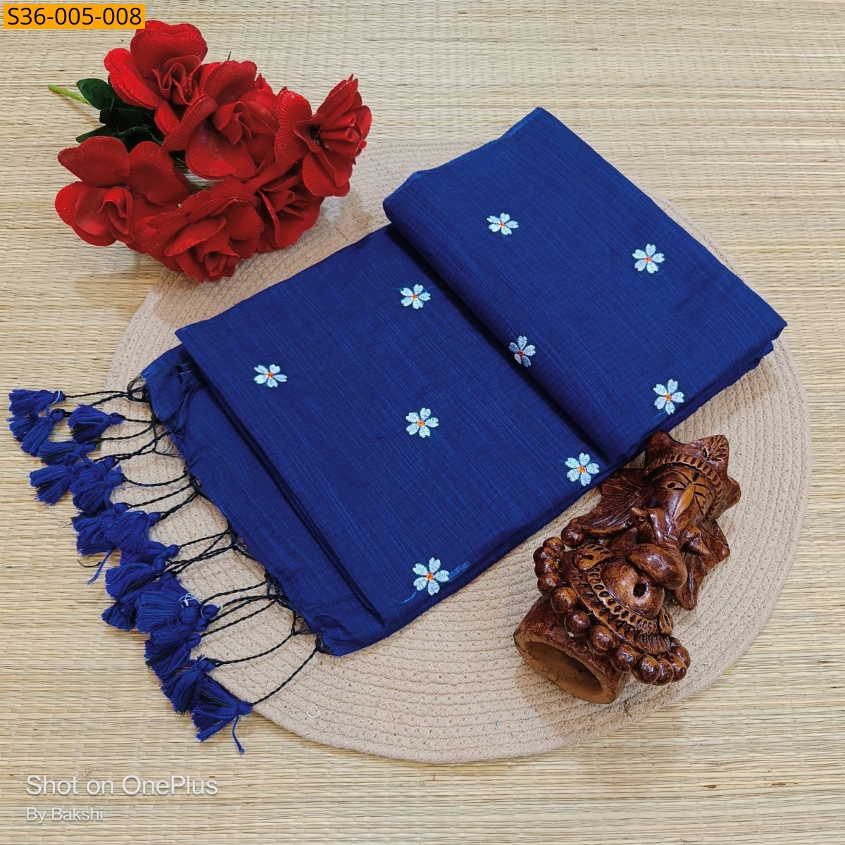 Blue Fancy Kota Cotton Saree