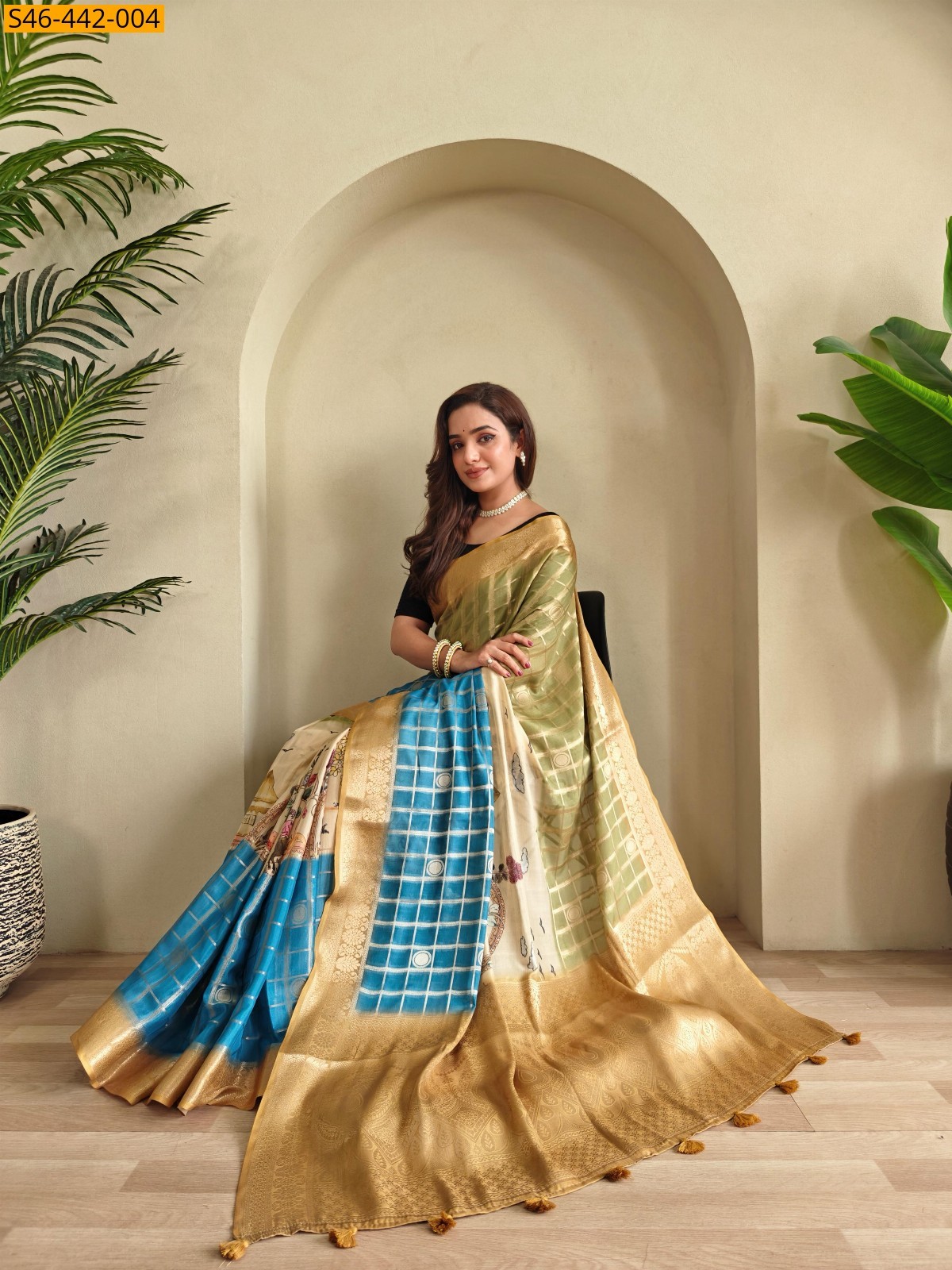 Brown Fancy georgette sarees