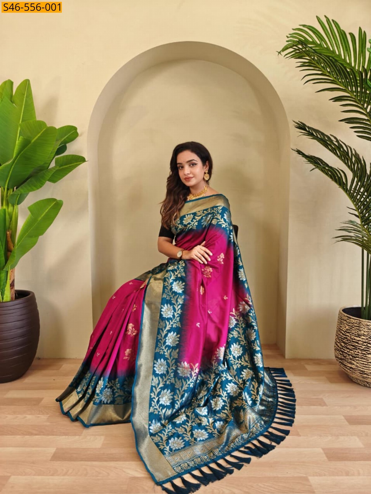Pink Premium Dual tone silk sarees