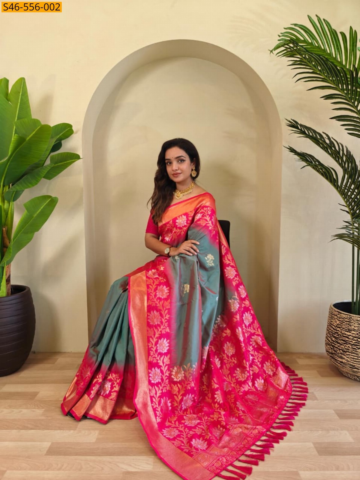 Grey Premium Dual tone silk sarees