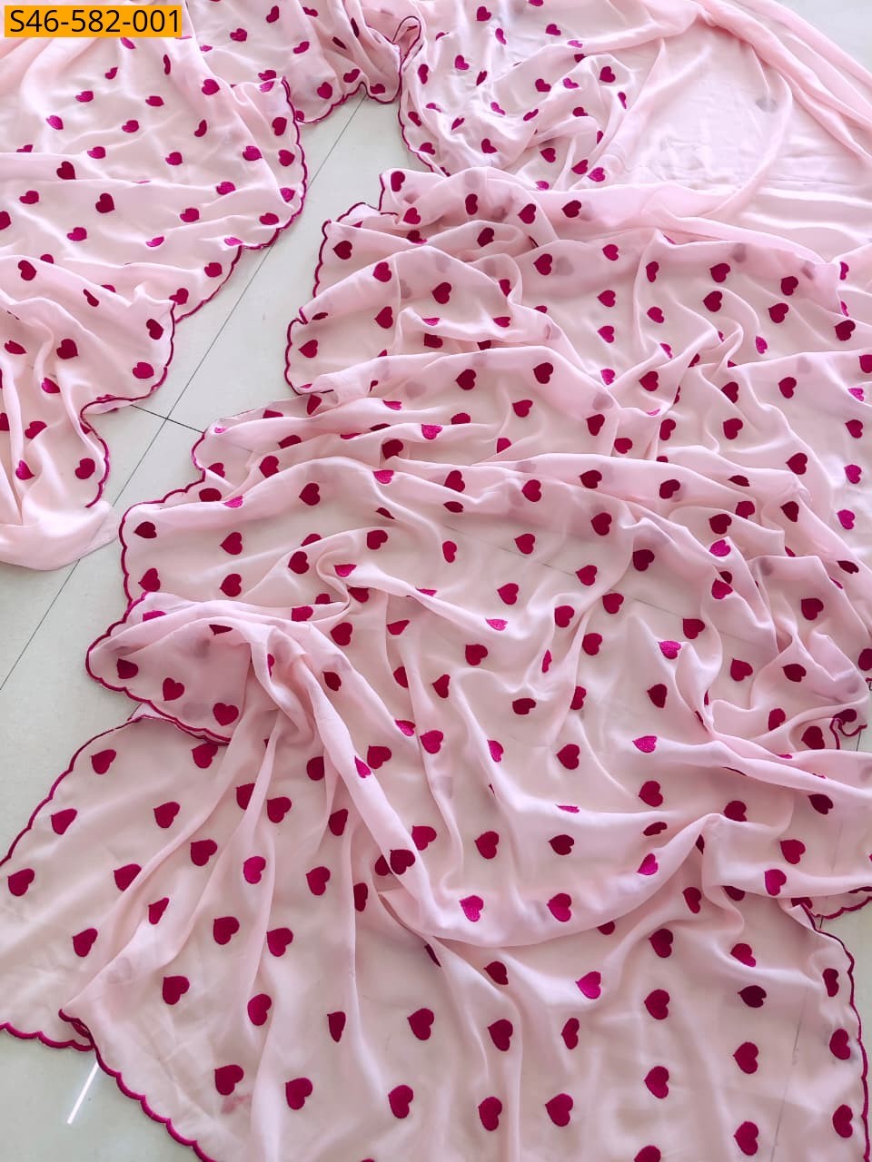Star Georgette Saree - Light Pink