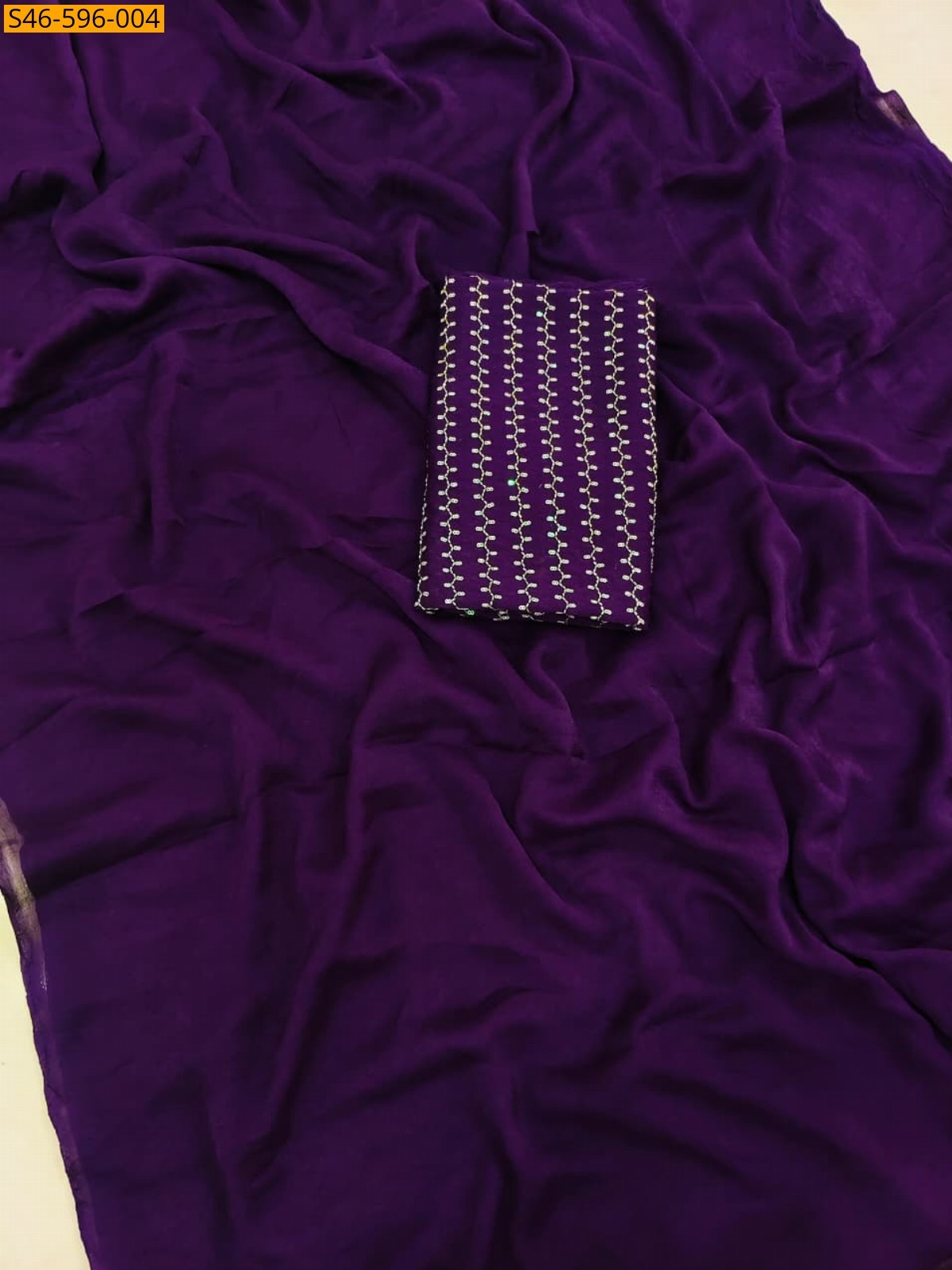 Violet Fancy Rangoli Crush Saree