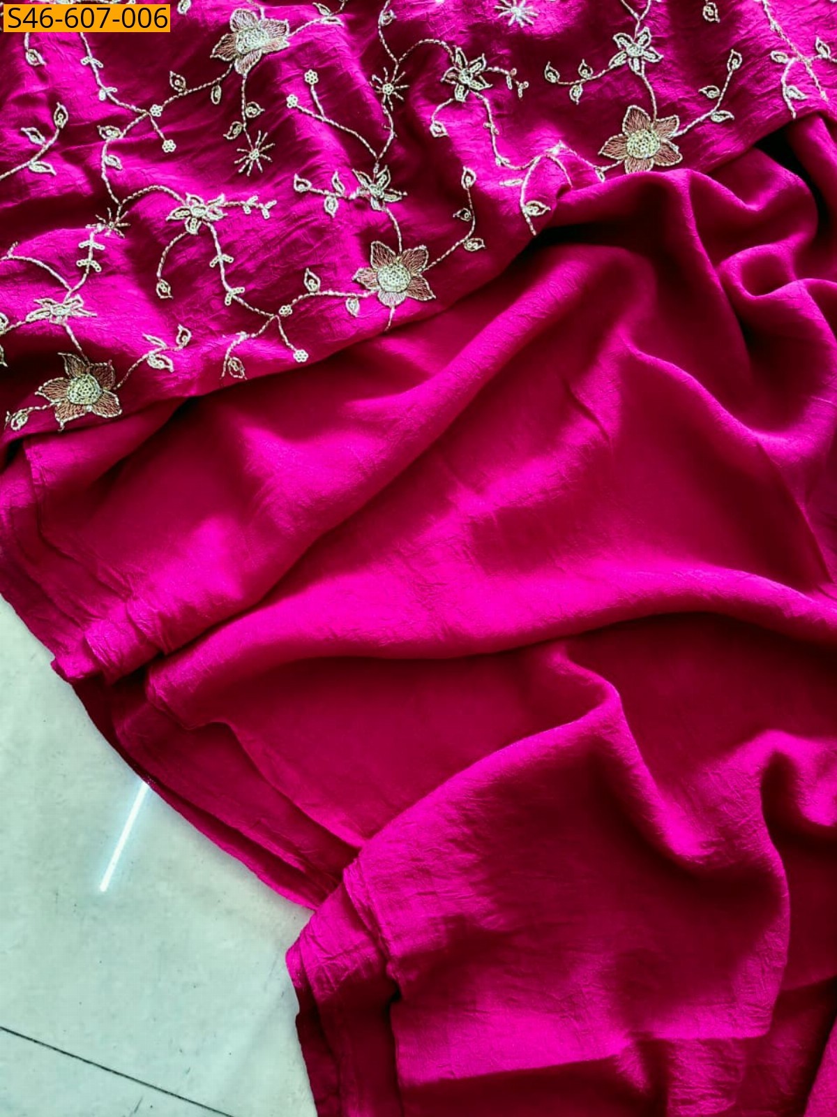 Pink Fancy Rangoli crush saree
