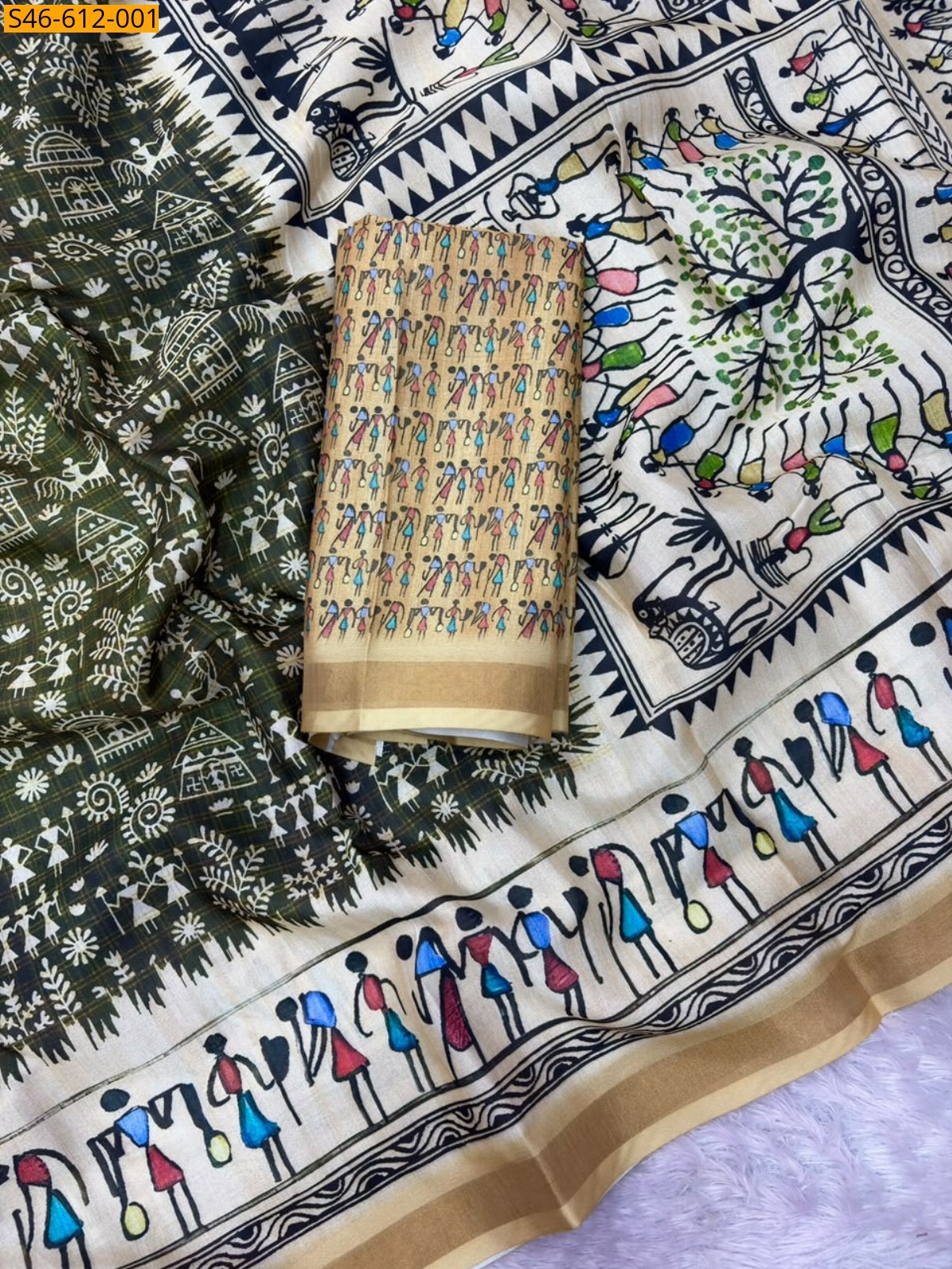Green Fancy Soft Malai Cotton Saree