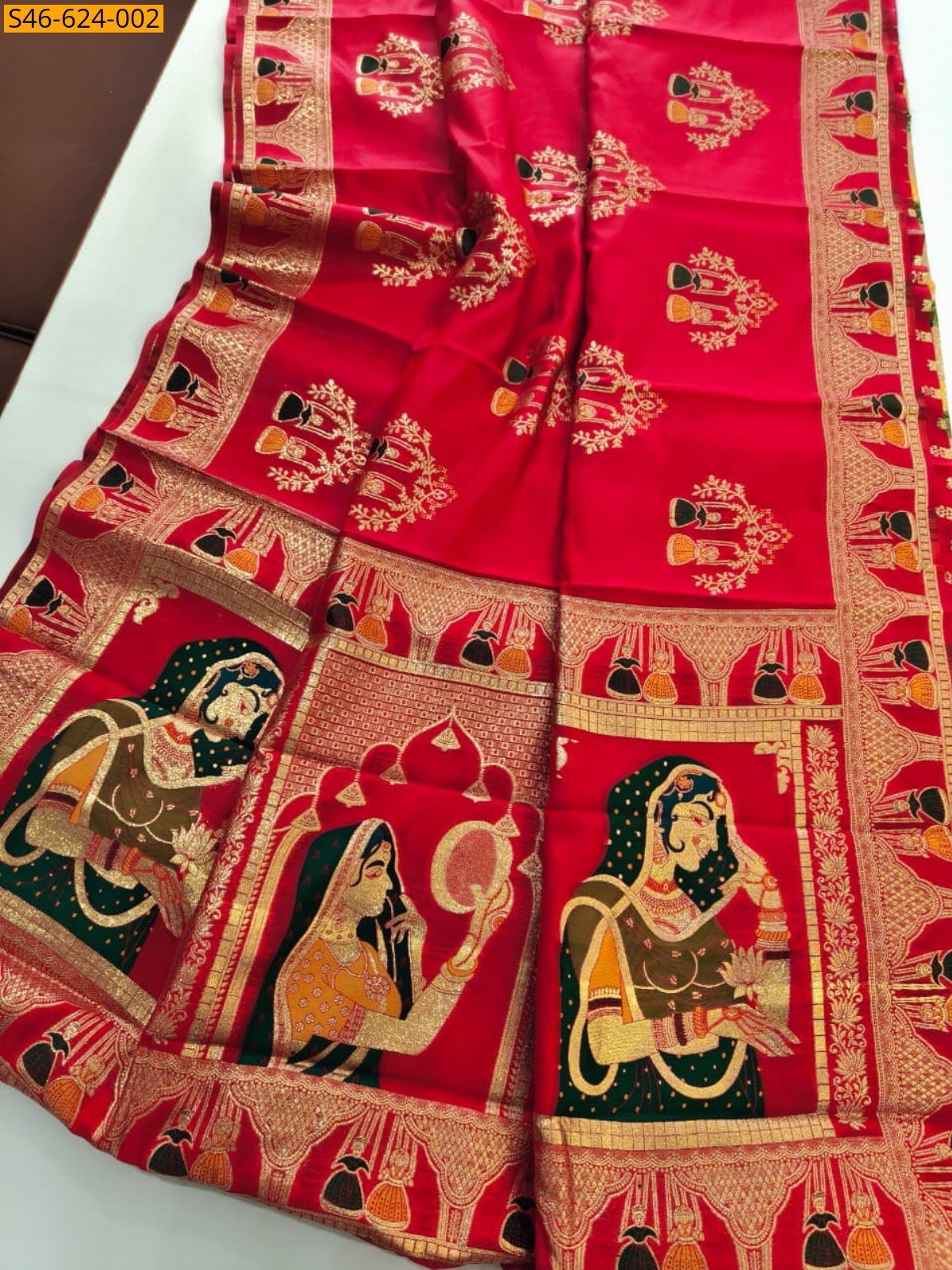 Red Fancy Soft Banarasi Silk Saree
