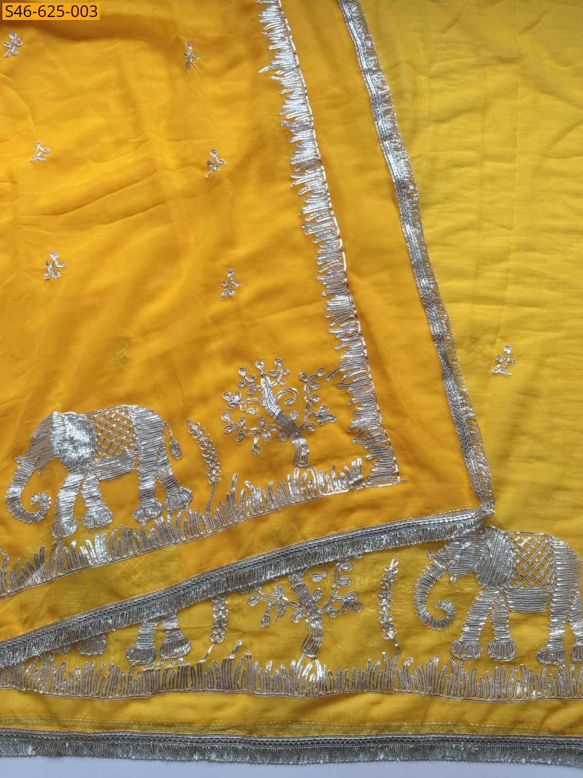 Yellow Fancy Soft balaji Georgette Saree