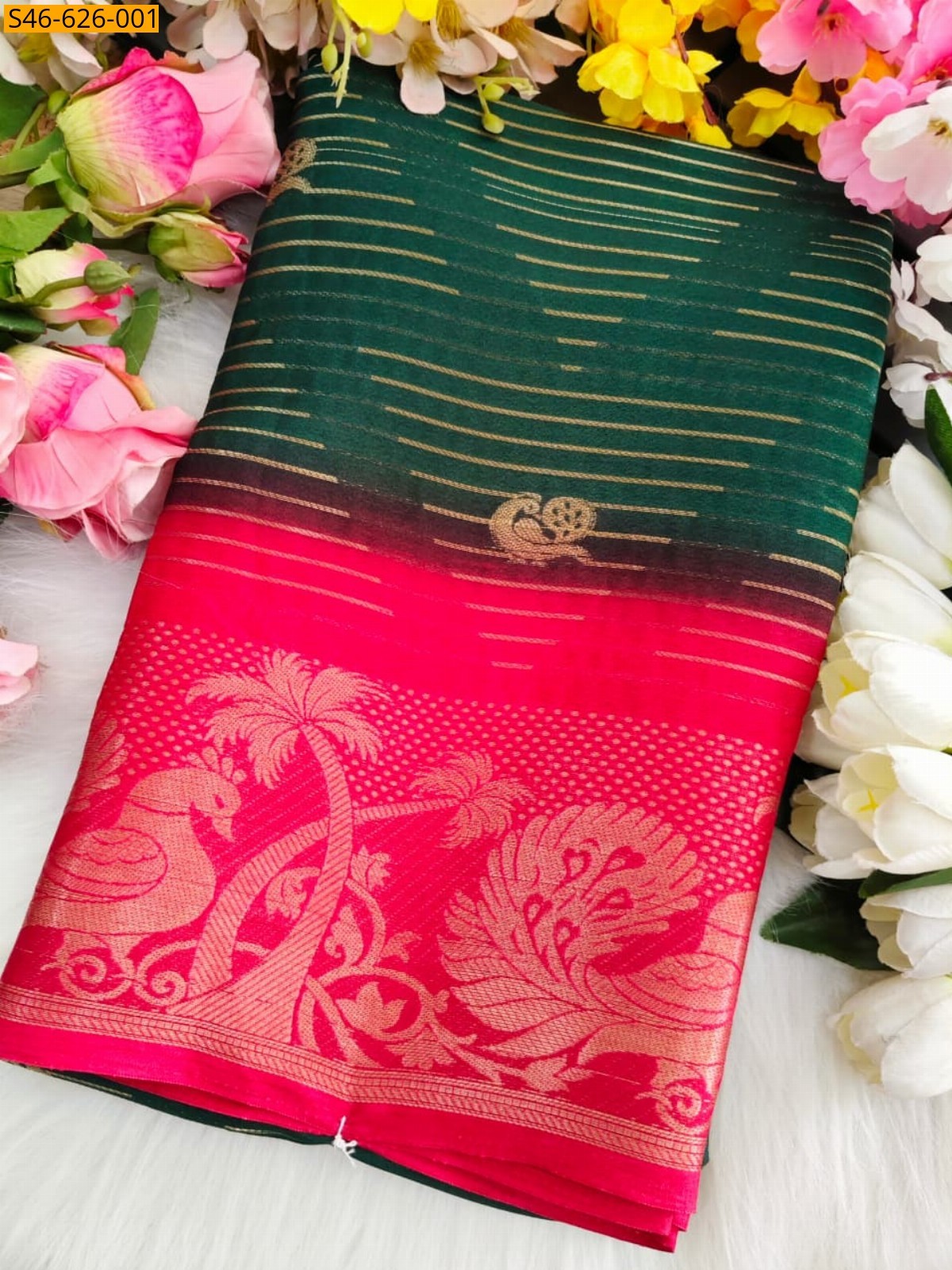 Green Fancy Viscose Georgette Saree