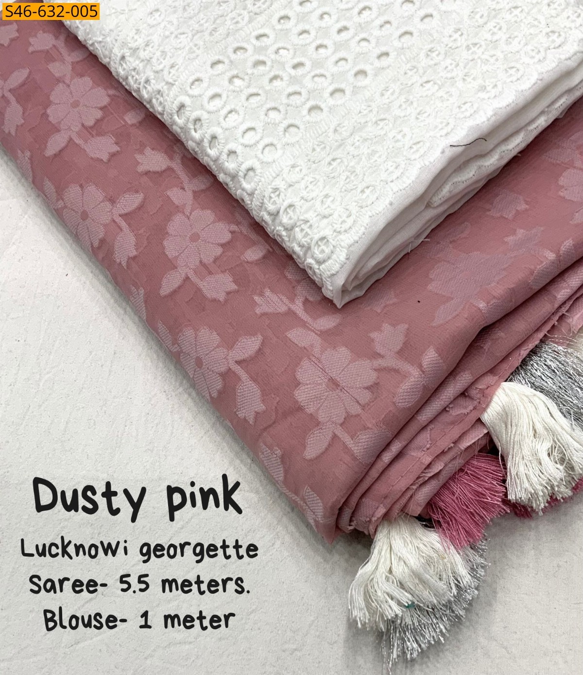 Dusty Pink Fancy Georgette Saree