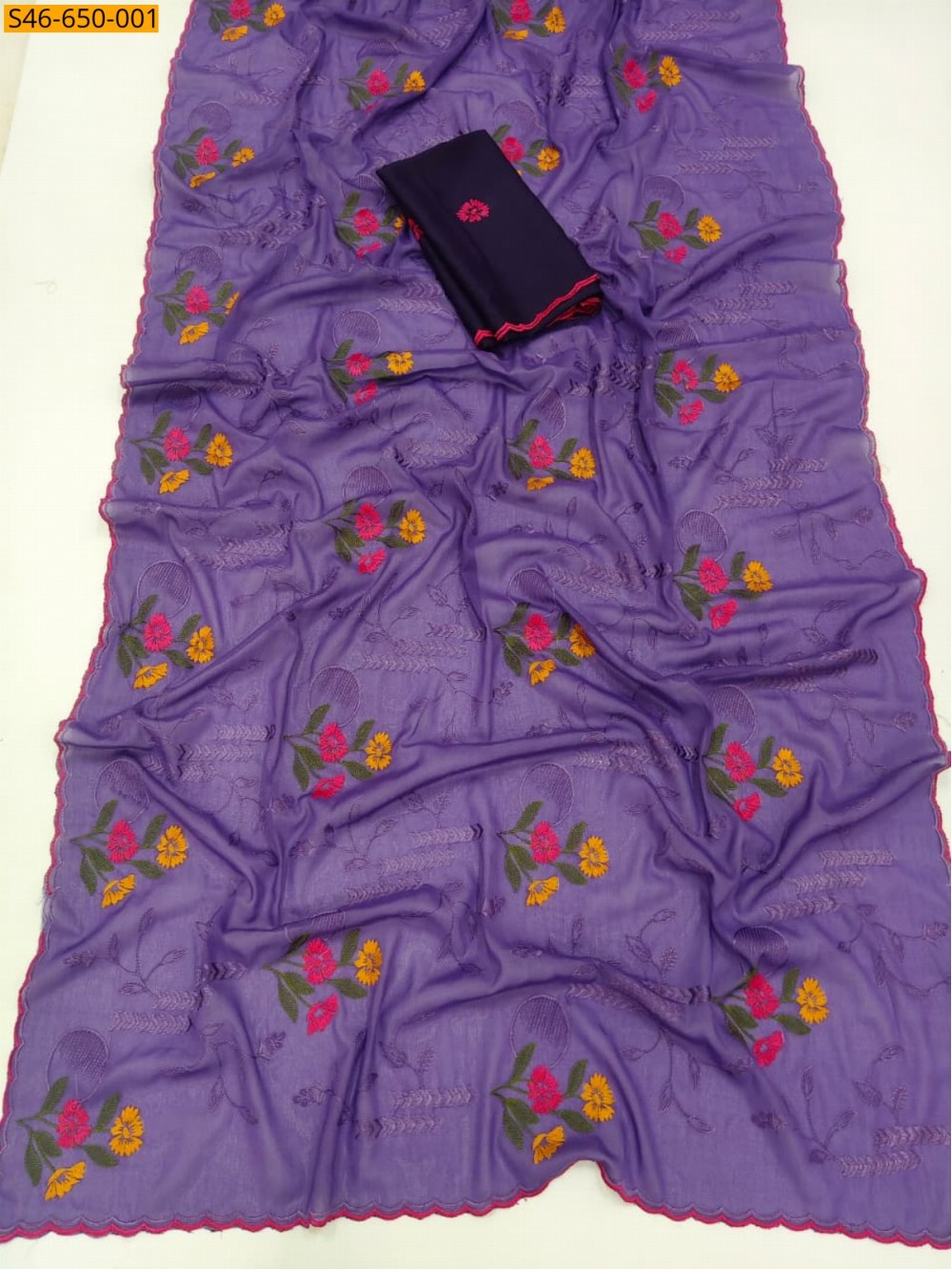 Fancy Geaorgette Embroidery Saree