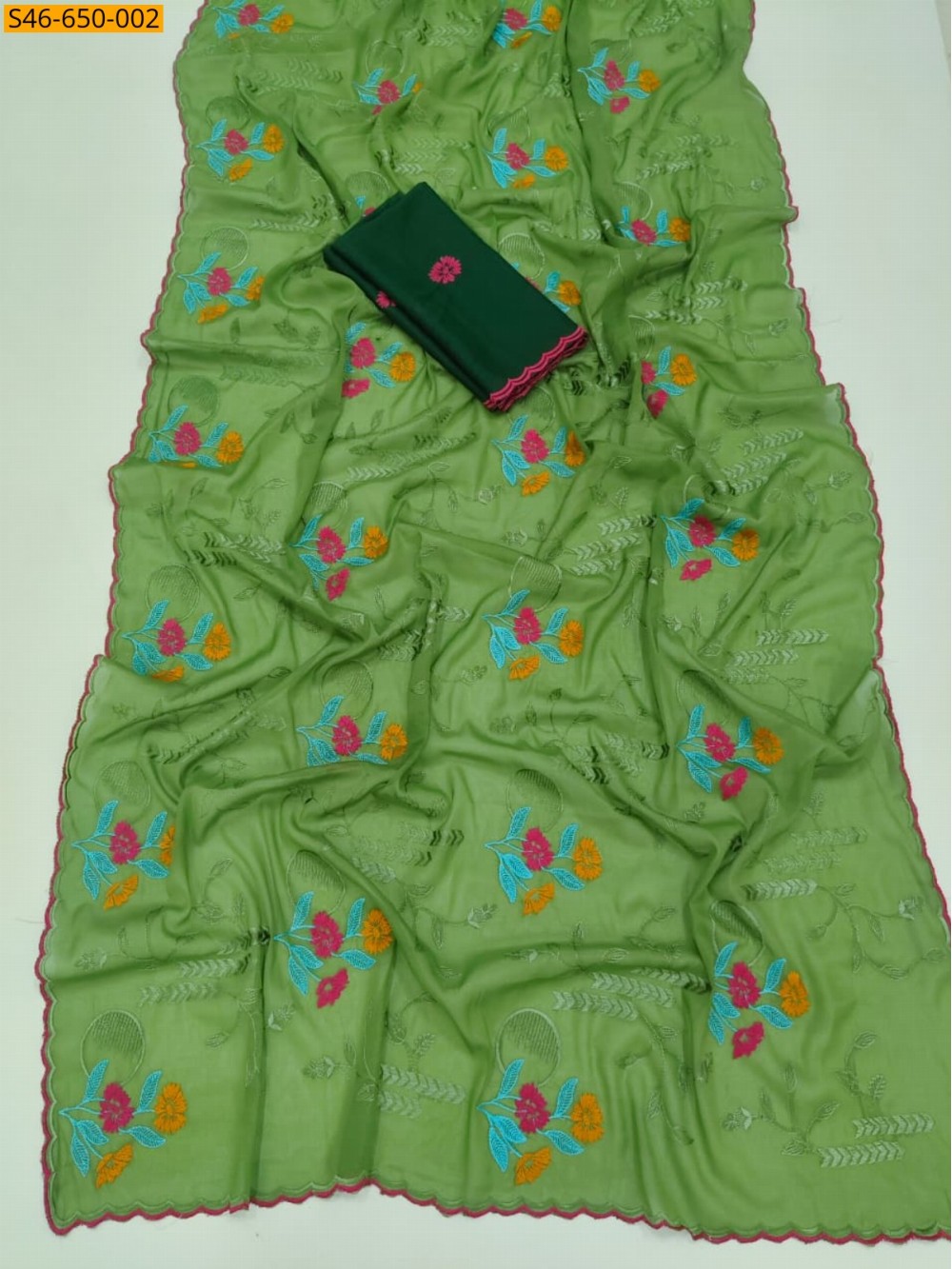 Fancy Geaorgette Embroidery Saree