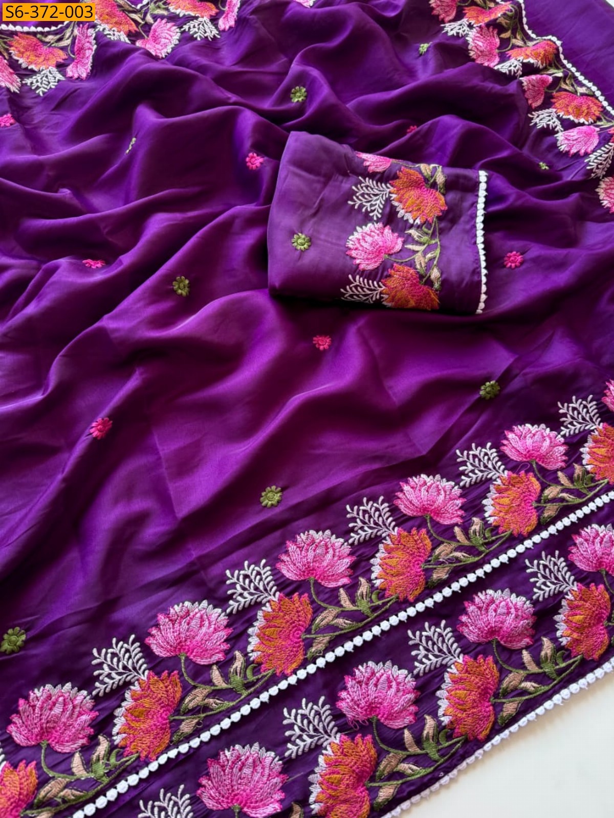 Violet Fancy Tussar Silk Saree