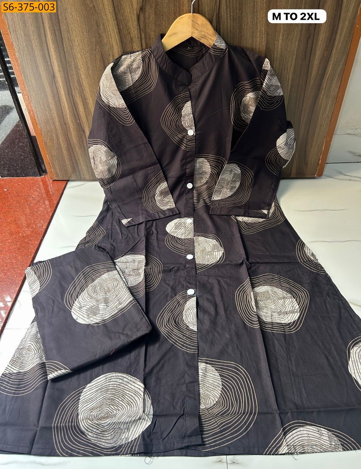 Grey Fancy Rayon Coord Set