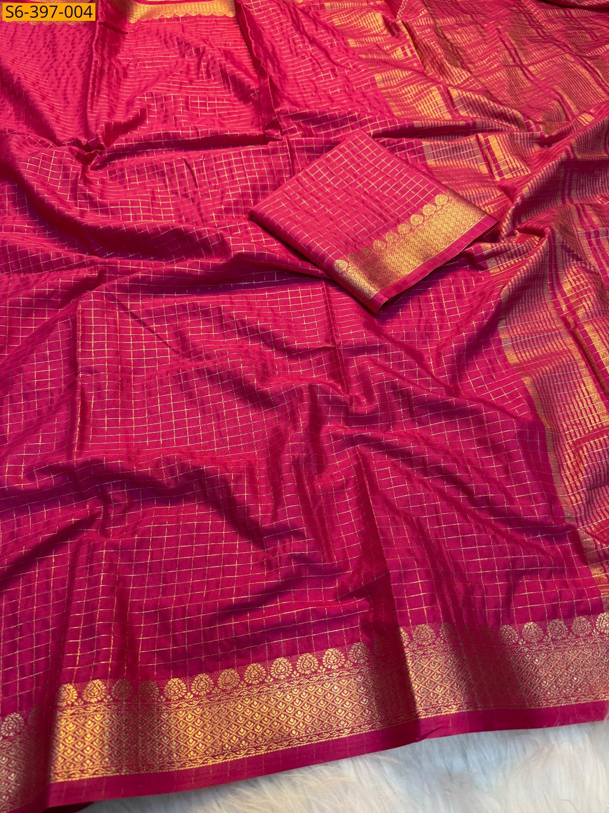 Pink Fancy Soft Tusser Silk Saree