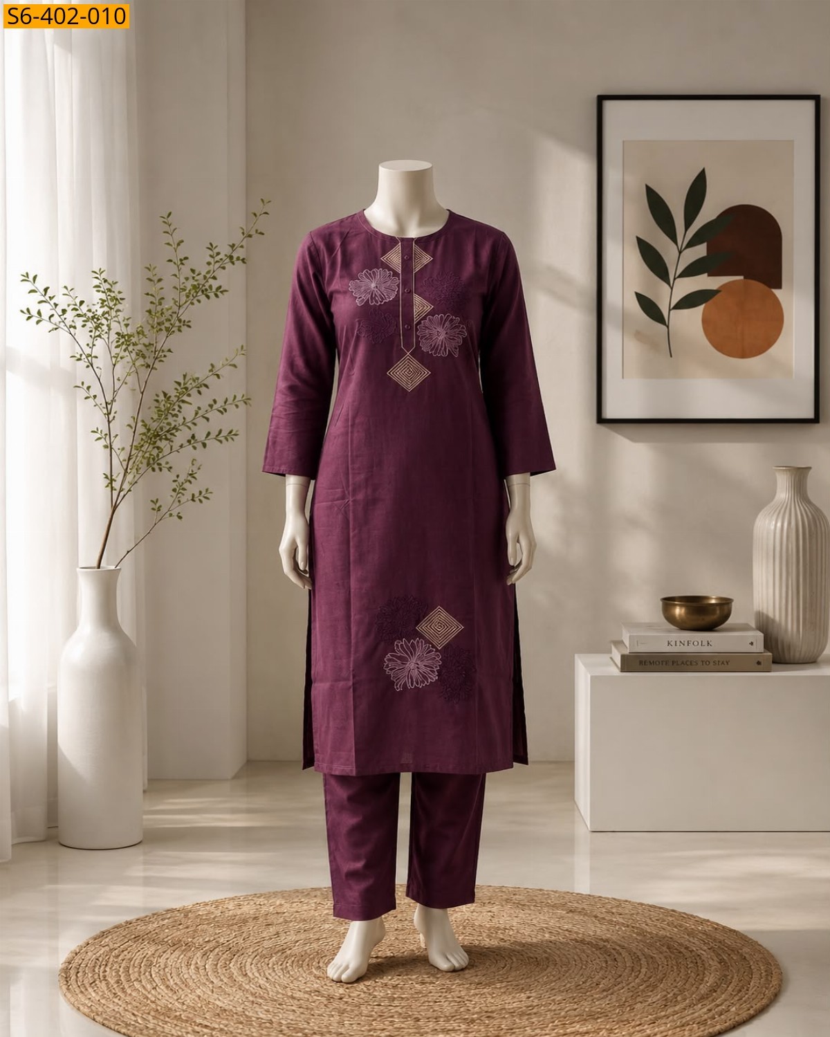Onion Fancy Dhabu Cotton Coord Set