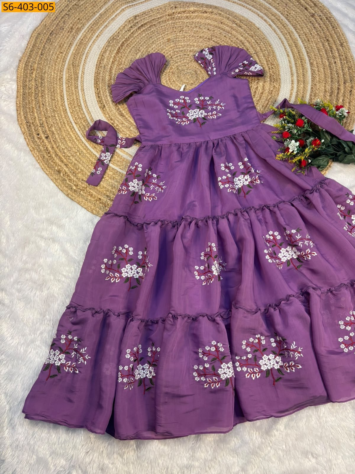 Purple Fancy South Mul Cotton Maxi