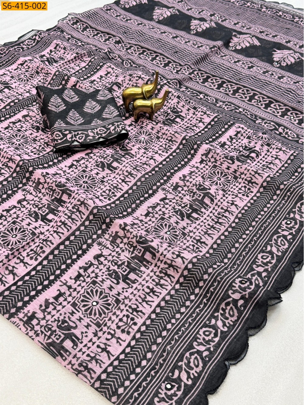 Fancy Soft Linen Cotton Saree