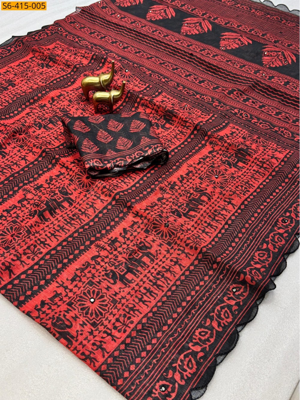 Fancy Soft Linen Cotton Saree