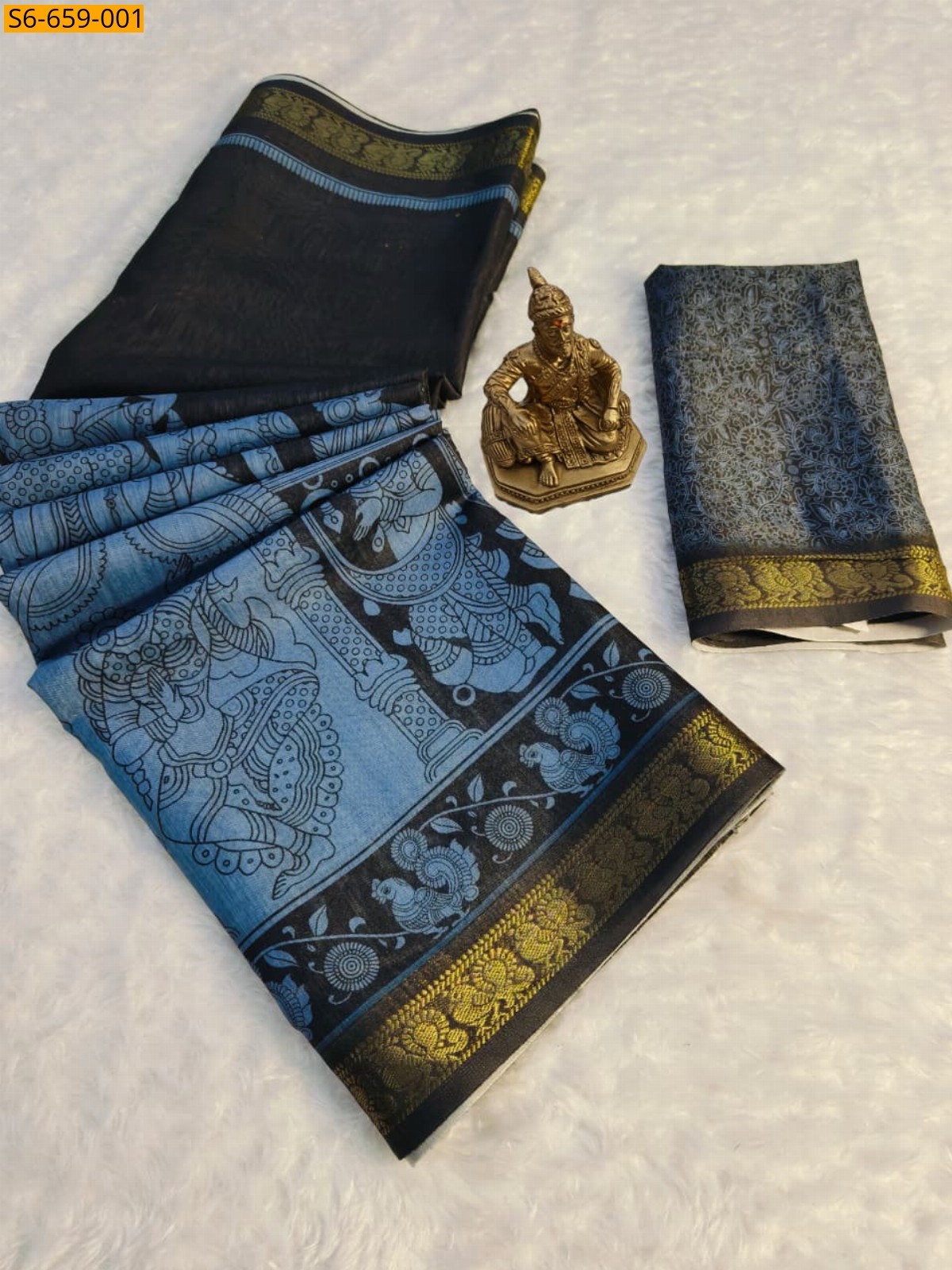 Grey Mulmul Cotton Saree