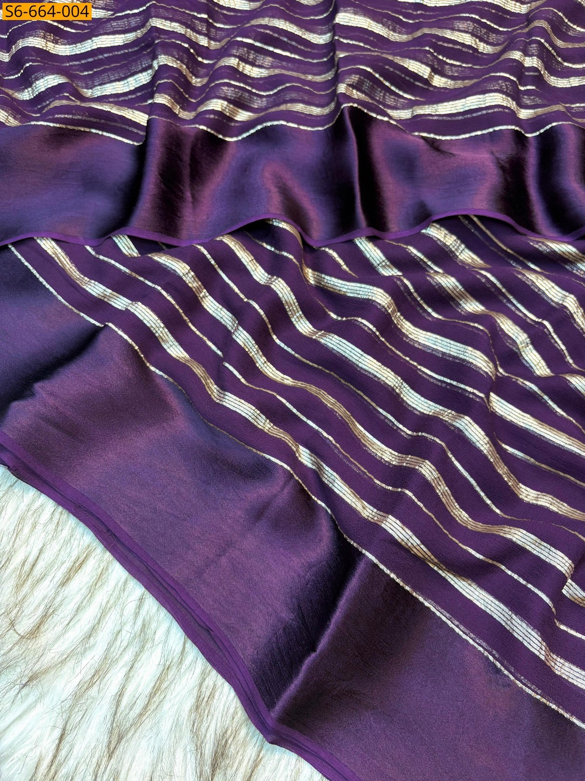 Purple Ancy Viscose saree