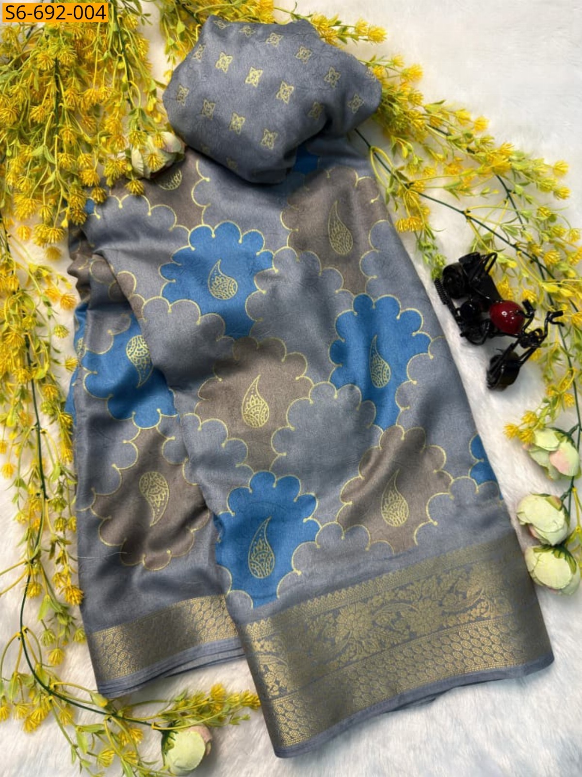 Green Fancy Marshmellow Saree